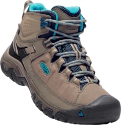 'Keen Outdoor' Women's Targhee EXP WP Mid Hiker - Brindle / Blue Coral -Shoes Shop 1017737 3Q large 1024x1024@2x