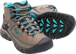 'Keen Outdoor' Women's Targhee EXP WP Mid Hiker - Brindle / Blue Coral -Shoes Shop 1017737 PPS large 1024x1024@2x