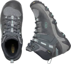 'Keen Outdoor' Women's Steens WP Leather Mid Hiker - Steel Grey / Ocean Wave -Shoes Shop 1022332 PLD large 1024x1024@2x