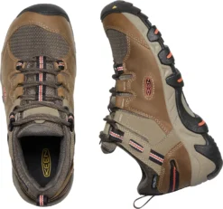 'Keen Outdoor' Women's Steens WP Leather Low Hiker - Timberwolf / Coral -Shoes Shop 1022336 PLD large 1024x1024@2x