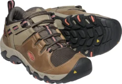 'Keen Outdoor' Women's Steens WP Leather Low Hiker - Timberwolf / Coral -Shoes Shop 1022336 PPS large 1024x1024@2x