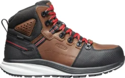 'Keen Utility' Men's Red Hook EH WP Comp Toe Hiker - Tobacco / Black