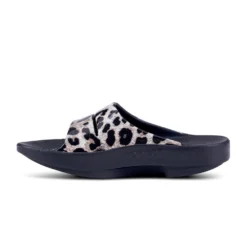 'OOFOS' Women's OOahh Slide Limited Edition - Black / Cheetah -Shoes Shop 1103BLKCHEET shot4 1024x1024@2x