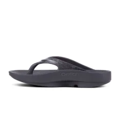 'OOFOS' Women's OOlala Luxe Thong - Glitter Black -Shoes Shop 1401BLKGlitter shot4 1024x1024@2x