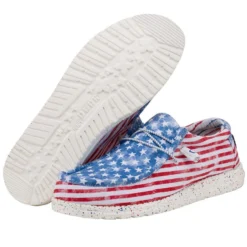 'Hey Dude' Men's Wally - Stars 'N Stripes -Shoes Shop 150202699 WALLY STARS N STRIPES 3 1024x1024@2x