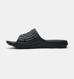 'Under Armour' Men's Locker IV Slide Sandal - Black / Black / White -Shoes Shop 3023758 001 A 1024x1024@2x