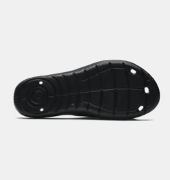 'Under Armour' Men's Locker IV Slide Sandal - Black / Black / White -Shoes Shop 3023758 001 SOLE 1024x1024@2x