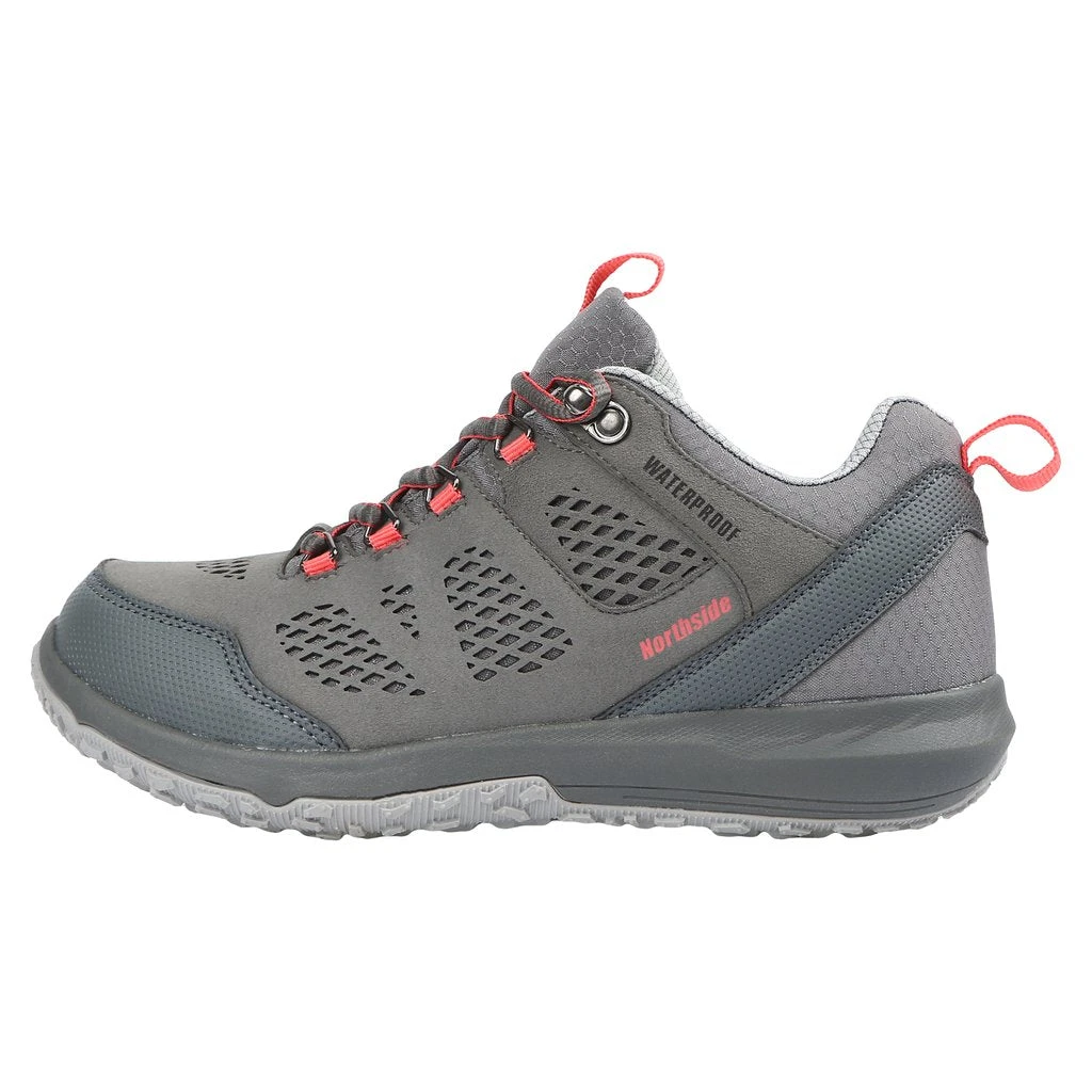 'Northside' Women's Benton WP Hiker - Grey / Coral 6 'Northside' Women's Benton WP Hiker - Grey / Coral - Image 6
