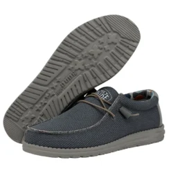 'Hey Dude' Men's Wally Sox Triple Needle - Blue Shadow -Shoes Shop 40020 3US WALLYSOXTRIPLENEEDLE BLUESHADOW PAIRBOTTOM 1024x1024@2x