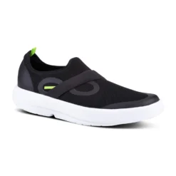'OOFOS' Men's OOmg Mesh Low Slip On - White / Black -Shoes Shop 5080WHTBLK 1024x1024@2x