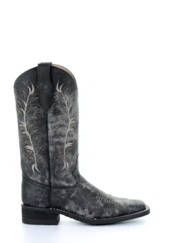 'Corral' Women's 12" Embroidered Western - Black / Sand -Shoes Shop 5356 3 1024x1024@2x