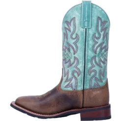 'Laredo' Women's 11" Anita Western Square Toe - Brown / Turquoise -Shoes Shop 5607 3 1024x1024@2x