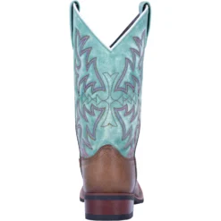 'Laredo' Women's 11" Anita Western Square Toe - Brown / Turquoise -Shoes Shop 5607 4 1024x1024@2x