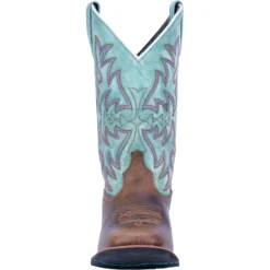 'Laredo' Women's 11" Anita Western Square Toe - Brown / Turquoise -Shoes Shop 5607 5 1024x1024@2x