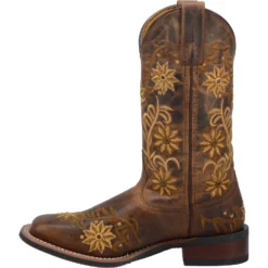 'Laredo' Women's 11" Secret Garden Western Square Toe - Brown -Shoes Shop 5822 3 1024x1024@2x