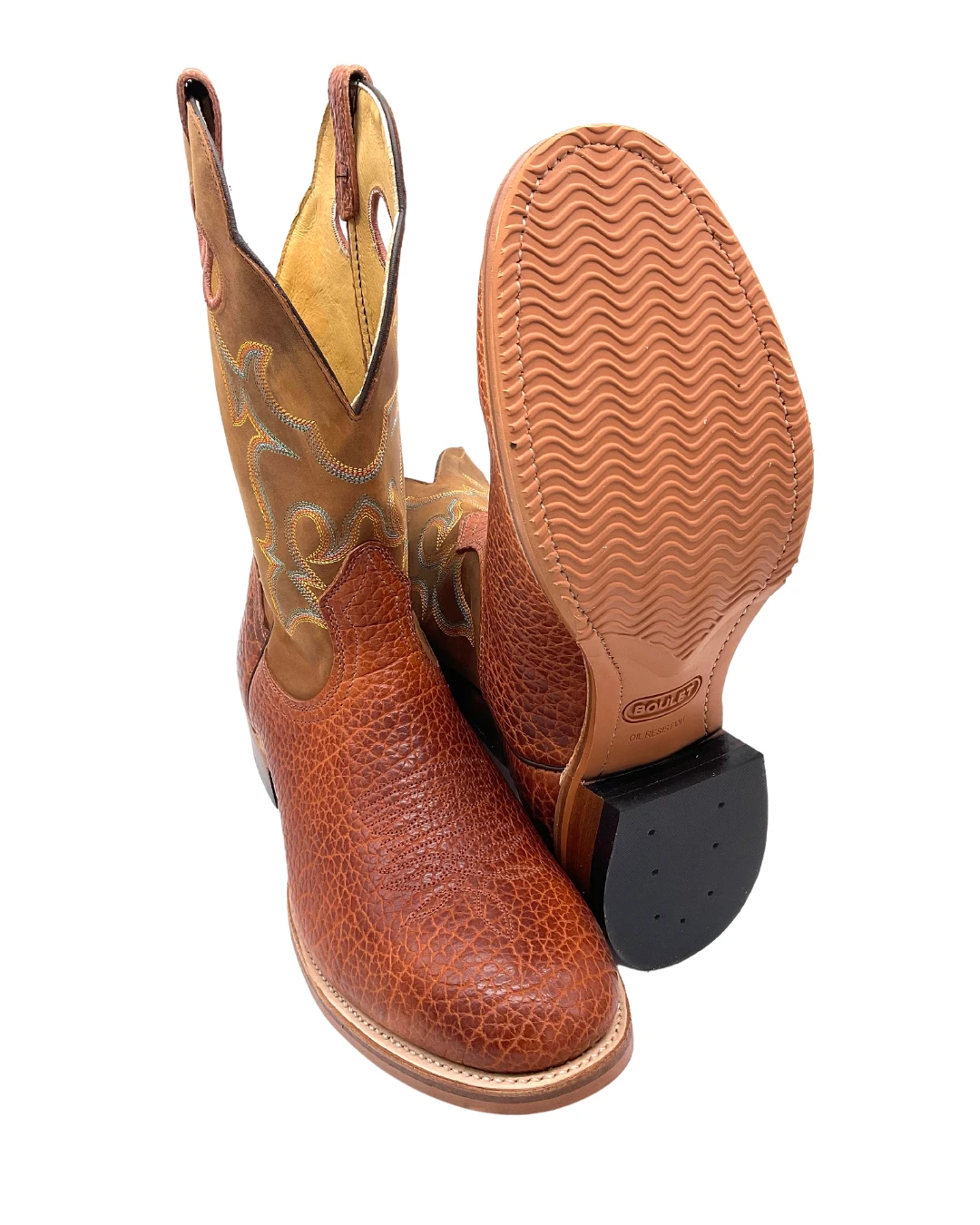'Boulet' Men's 12" Western Round Toe - Utta Whisky / Grizzly Tan 3 'Boulet' Men's 12" Western Round Toe - Utta Whisky / Grizzly Tan - Image 3