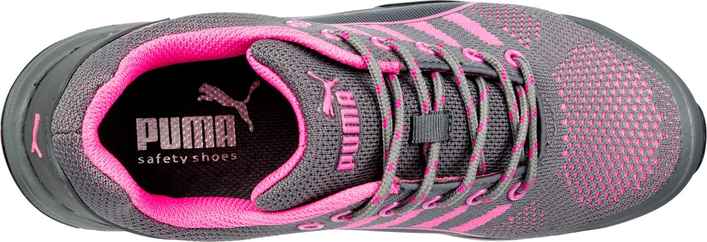'Puma' Women's Celerity Knit Low Steel Toe - Grey / Pink 2 'Puma' Women's Celerity Knit Low Steel Toe - Grey / Pink - Image 2