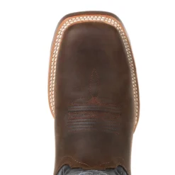 'Durango' Men's 12" Rebel Pro™ Denim Blue Western Square Toe - Brown / Denim -Shoes Shop DDB0216 birdseye 1024x1024@2x