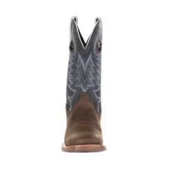 'Durango' Men's 12" Rebel Pro™ Denim Blue Western Square Toe - Brown / Denim -Shoes Shop DDB0216 front 1024x1024@2x