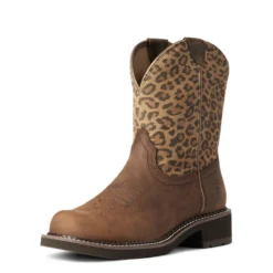 'Ariat' Women's Fatbaby Heritage - Distressed Brown / Leopard -Shoes Shop F21 WMS WEST 10035861 3 4 front 1024x1024@2x