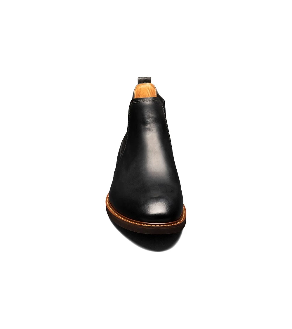 'Florsheim' Men's Lodge Plain Toe Gore Boot - Black Crazy Horse 4 'Florsheim' Men's Lodge Plain Toe Gore Boot - Black Crazy Horse - Image 4