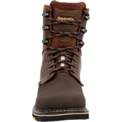 'Georgia Boot' Men's 8" AMP LT Poser EH Wedge Soft Toe - Brown -Shoes Shop GB00520 front 1024x1024@2x