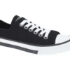 'Harley Davidson' Women's Zia Black Canvas Sneaker - Black
