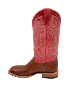 'Anderson Bean' Men's 13" HorsePower Top Hand Western Square Toe - Brandy Caiman Belly / Red Sinsation -Shoes Shop HP80032 1024x1024@2x