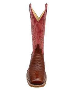 'Anderson Bean' Men's 13" HorsePower Top Hand Western Square Toe - Brandy Caiman Belly / Red Sinsation -Shoes Shop HP80033 1024x1024@2x