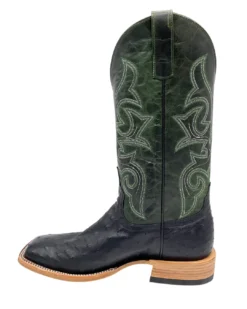 'Anderson Bean' Men's 13" HorsePower Top Hand Full Quill Ostrich - Black / Emerald Explosion 11 'Anderson Bean' Men's 13" HorsePower Top Hand Full Quill Ostrich - Black / Emerald Explosion -Shoes Shop HP80042 1024x1024@2x