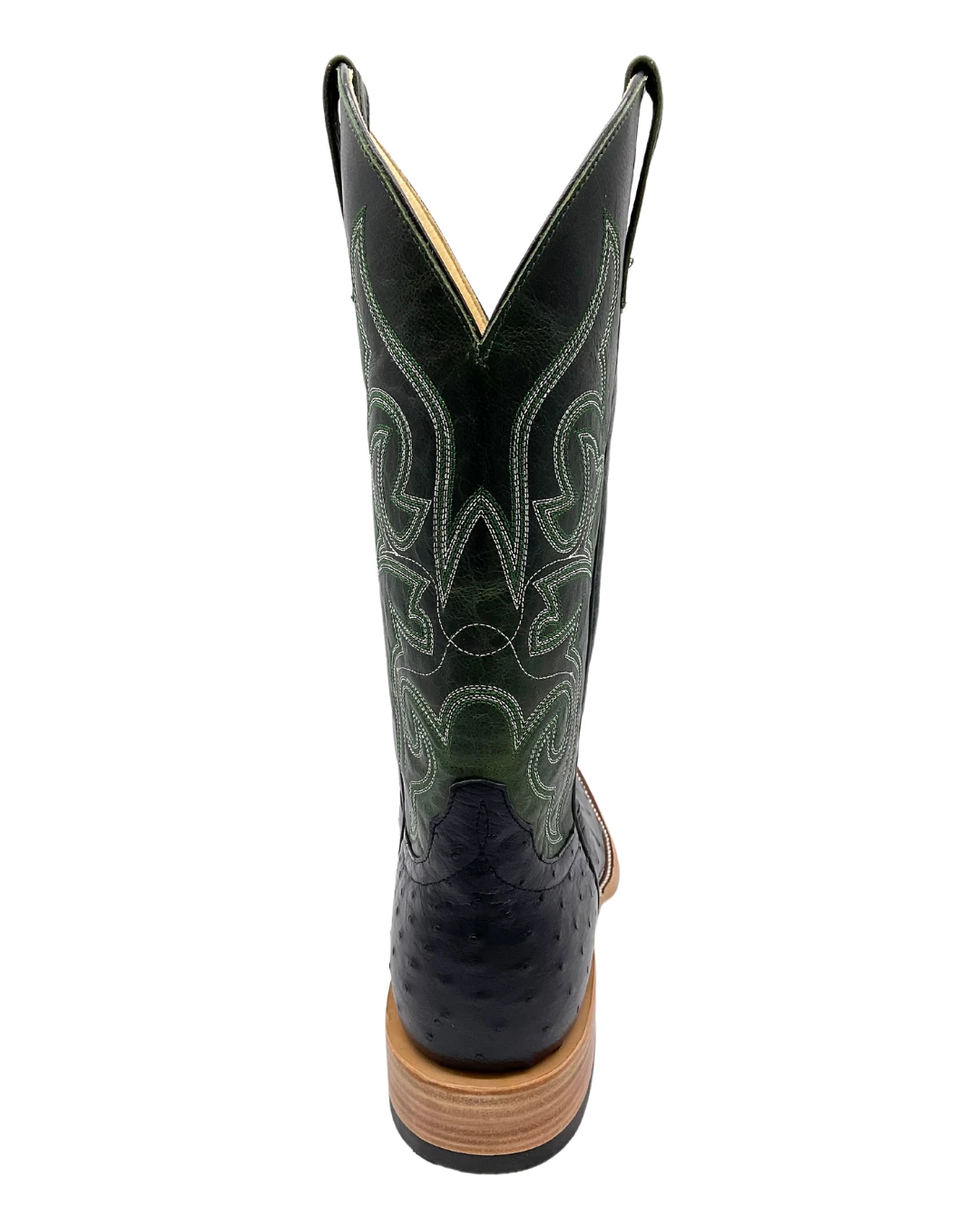 'Anderson Bean' Men's 13" HorsePower Top Hand Full Quill Ostrich - Black / Emerald Explosion 5 'Anderson Bean' Men's 13" HorsePower Top Hand Full Quill Ostrich - Black / Emerald Explosion - Image 5