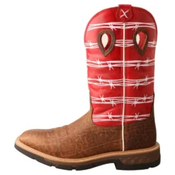 'Twisted X' Men's 12" Western Work Square Toe - Distressed Saddle / Ruby Red -Shoes Shop MXB0008 LT 4800x4800 dbb7cdd8 07a2 4a73 8bce 4667d672a281 1024x1024@2x