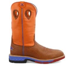 'Twisted X' Men's 12" Western EH Alloy Toe - Tan / Orange -Shoes Shop MXBA003.02 4800x4800 R 1024x1024@2x