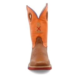 'Twisted X' Men's 12" Western EH Alloy Toe - Tan / Orange -Shoes Shop MXBA003.08 4800X4800 R 1024x1024@2x