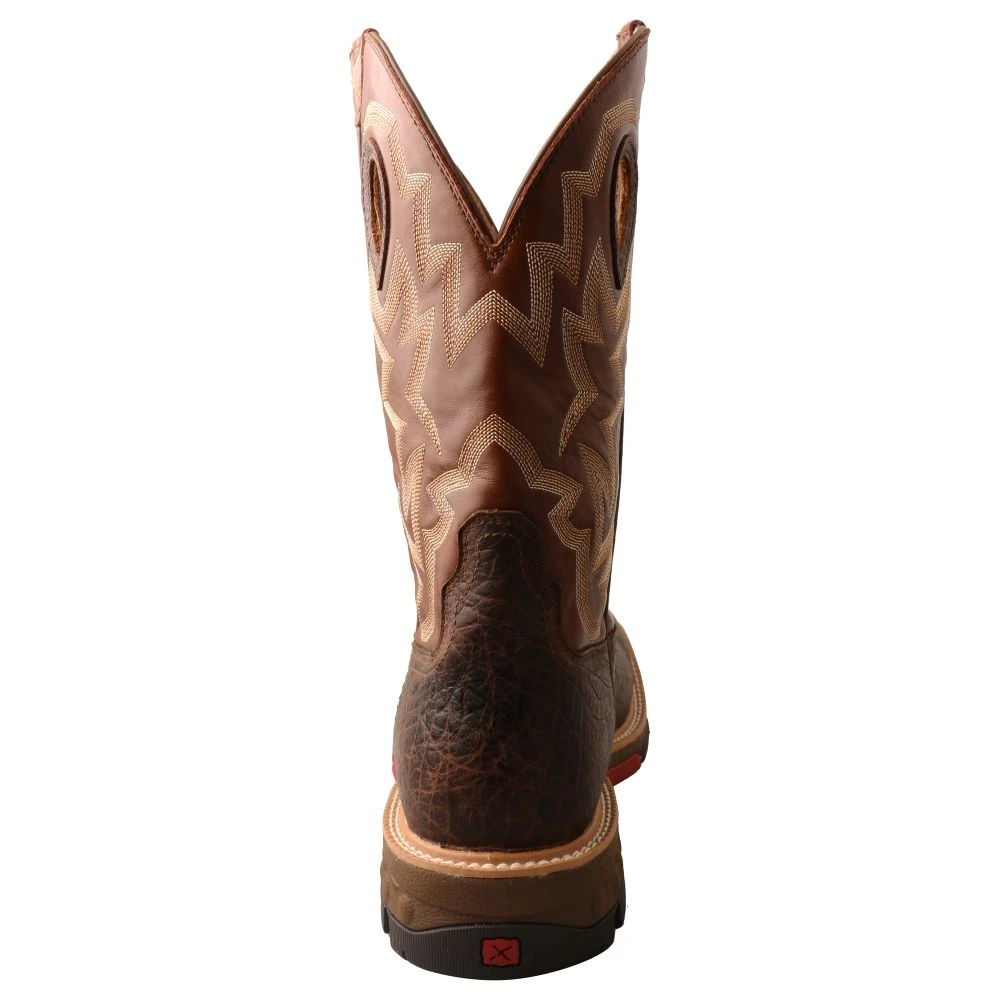 'Twisted X' Men's 12" Cellstretch WP Western Square Toe - Smokey Chocolate / Spice 3 'Twisted X' Men's 12" Cellstretch WP Western Square Toe - Smokey Chocolate / Spice - Image 3