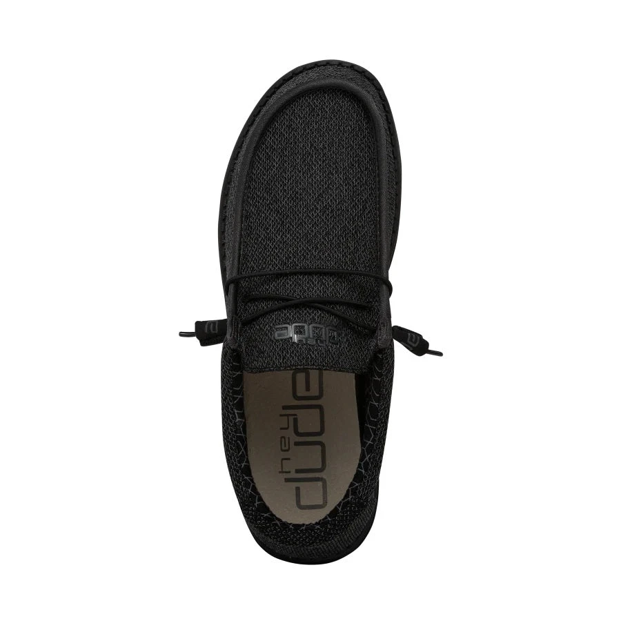 'Hey Dude' Men's Wally Sox Micro - Total Black 2 'Hey Dude' Men's Wally Sox Micro - Total Black - Image 2
