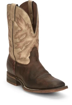 'Nocona' Men's 11" Henry Western Square Toe - Antiqued Brown Cowhide / Vintage Stone -Shoes Shop NCA 001 HR5570 1024x1024@2x
