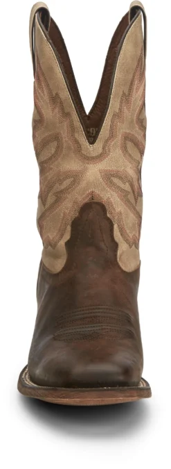 'Nocona' Men's 11" Henry Western Square Toe - Antiqued Brown Cowhide / Vintage Stone -Shoes Shop NCA 008 HR5570 1024x1024@2x