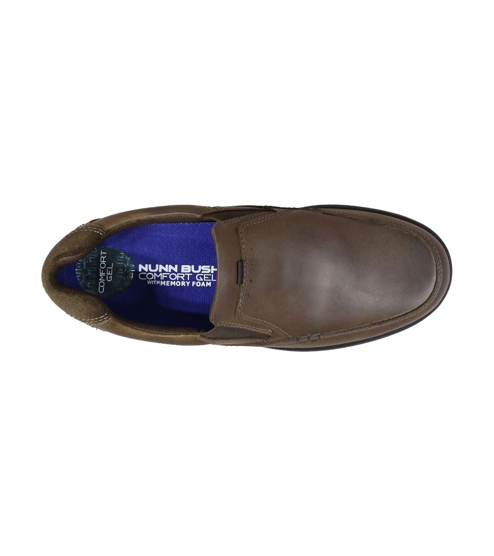 'Nunn Bush' Men's Cam Moc Toe Slip On - Brown Crazy Horse 2 'Nunn Bush' Men's Cam Moc Toe Slip On - Brown Crazy Horse - Image 2