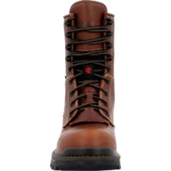 'Rocky' Men's 9" Rams Horn EH WP Logger Soft Toe - Brown -Shoes Shop RKK0395 front 1024x1024@2x