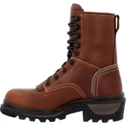 'Rocky' Men's 9" Rams Horn EH WP Logger Soft Toe - Brown -Shoes Shop RKK0395 instep profile 1024x1024@2x