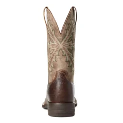 'Ariat' Men's 11" Qualifier Western Square Toe - Wicker -Shoes Shop S21 MNS WEST 10035901 heel 1024x1024@2x