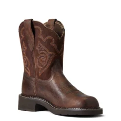 'Ariat' Women's 8" Fatbaby Heritage Tess Western Round Toe - Forest Brown / Jamocha -Shoes Shop S22 WMS WEST 10040264 medial 1024x1024@2x