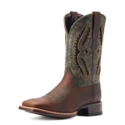 'Ariat' Men's 11" Rowder VentTEK 360° Western Square Toe - Rust / Forest Green -Shoes Shop S23 MNS WEST 10044478 3 4 front 1024x1024@2x