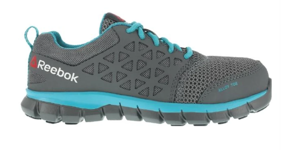 'Reebok' Women's Sublite Cushion ESD SR Alloy Toe - Grey / Turquoise 4 'Reebok' Women's Sublite Cushion ESD SR Alloy Toe - Grey / Turquoise - Image 4