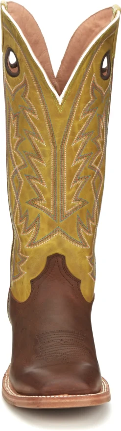 'Tony Lama' Men's 15" Fairview Buckaroo Western Square Toe - Brown / Moss Green -Shoes Shop TNL 008 SA2001 1024x1024@2x