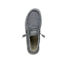 'Hey Dude' Men's Wally Linen - Iron Grey -Shoes Shop Wally Linen Iron 6 1024x1024@2x