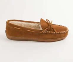 'Minnetonka' Men's Pile Lined Hardsole Moc Slipper - Brown (Ext. Sizes) -Shoes Shop mens slippers pile hardsole brown 3902 02 bb53561f 3d00 4d95 b72d aed9543613d1 1024x1024@2x