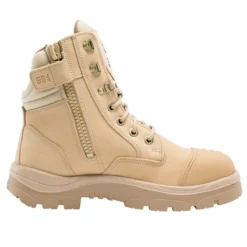 'Steel Blue' Men's 6" Southern Cross Zip Scuff EH Steel Toe - Sand (Wide)